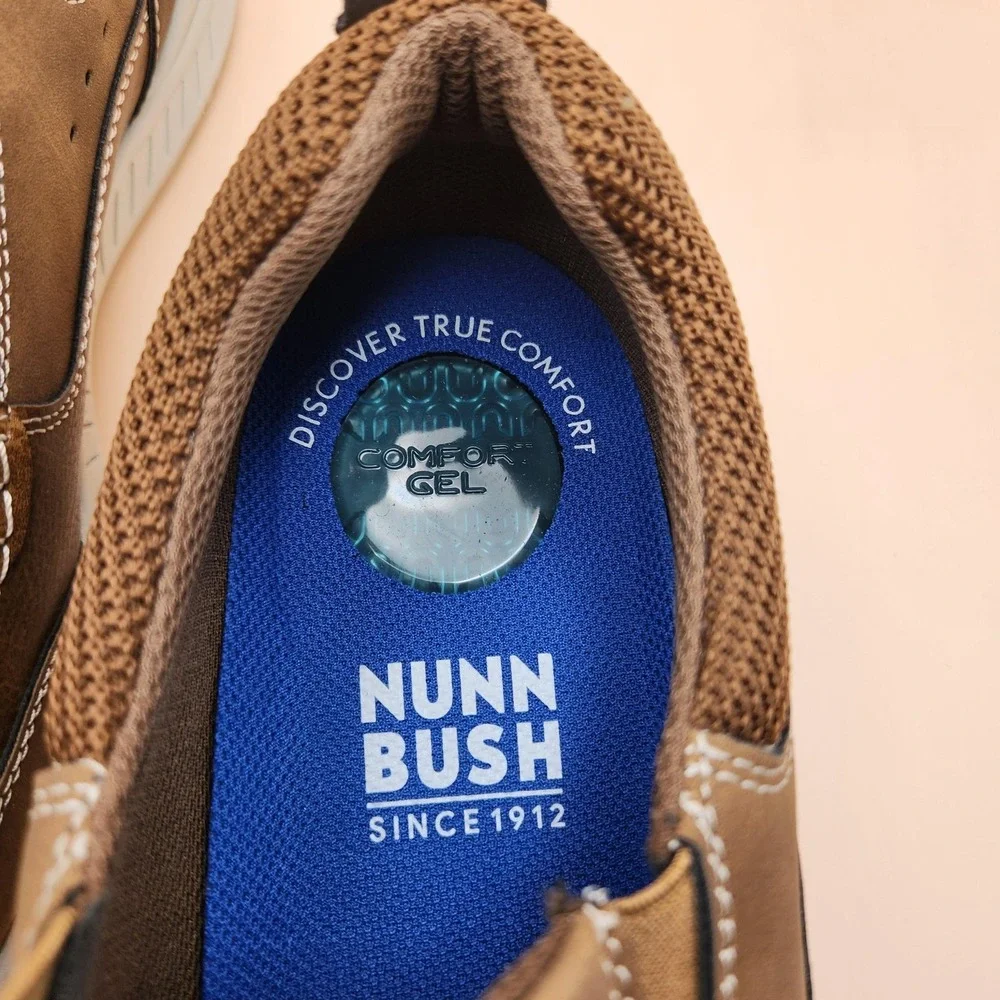 Nunn Bush Comfort Gel Loafer Shoes Mens Size 11 Brown Slip On Walking Casual
